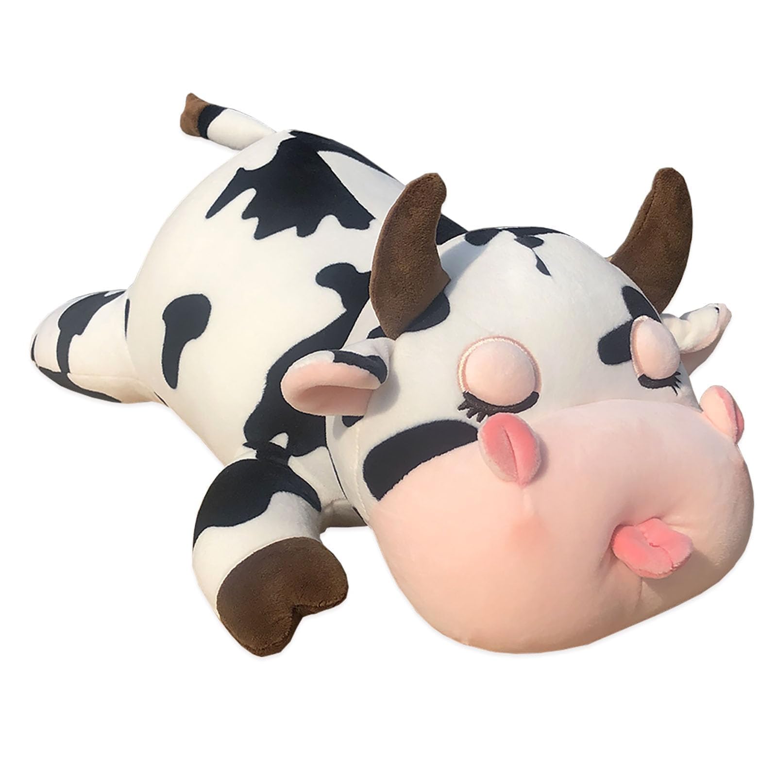 Whlo4U Cow Plush Pillow - 23.6 Inch Cow Stuffed Animal - Birthday Christmas Valentines Day Gift For Kids Adults Boys Girls